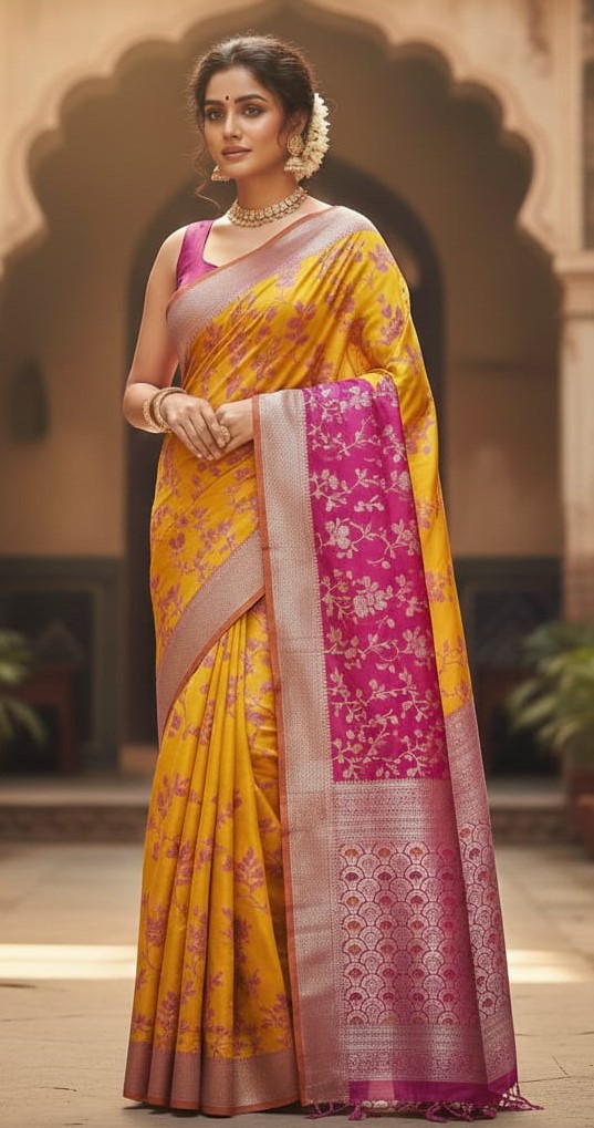 Gachi Tussar Jamdani