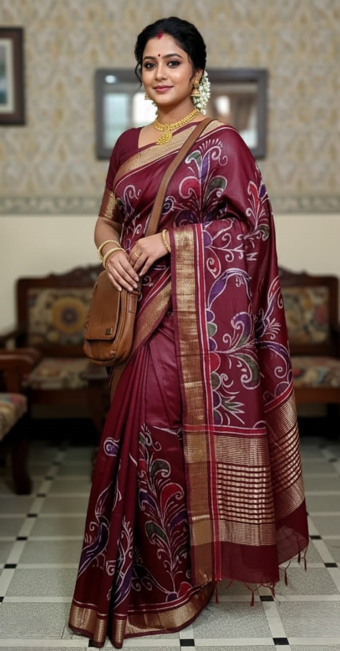 Pure Bapta Maheswari Silk